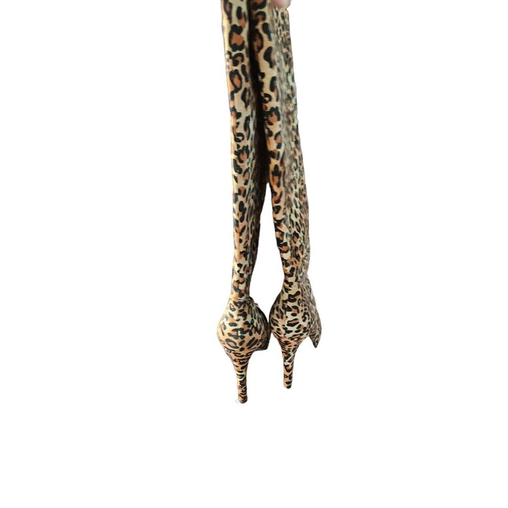 Worthington Leopard Print Heeled Boots size 8  Animal Womens - Picture 6 of 10